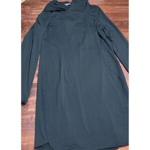 The North Face Women's Hooded Tunic Dress Long Sleeve Black Size M Dark Green